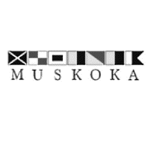 The design consists of a series of signal pennants that represent theletters MUSKOKA. Under each pennant is it's corresponding letter.