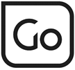 A logo showing the word Go surrounded by a stylized border