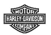 Shield design with a bar across the center which reads "Harley-Davidson", with the words "Motor" and "Company" above and below.