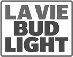 LA VIE BUD LIGHT (Stacked) and Design (Rectangle)