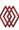Design with three overlapping red diamonds.