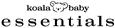 text of the terms koala and baby on either side of a depiction of a koala head, above text of the term essentials 