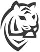 Image of a tiger head in three-quarter pose