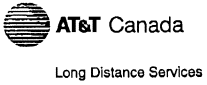 AT&T CANADA LONG DISTANCE SERVICES & GLOBE DESIGN