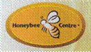 The design of a bee placed between the words Honeybee and Centre. all contained within an oval frame.